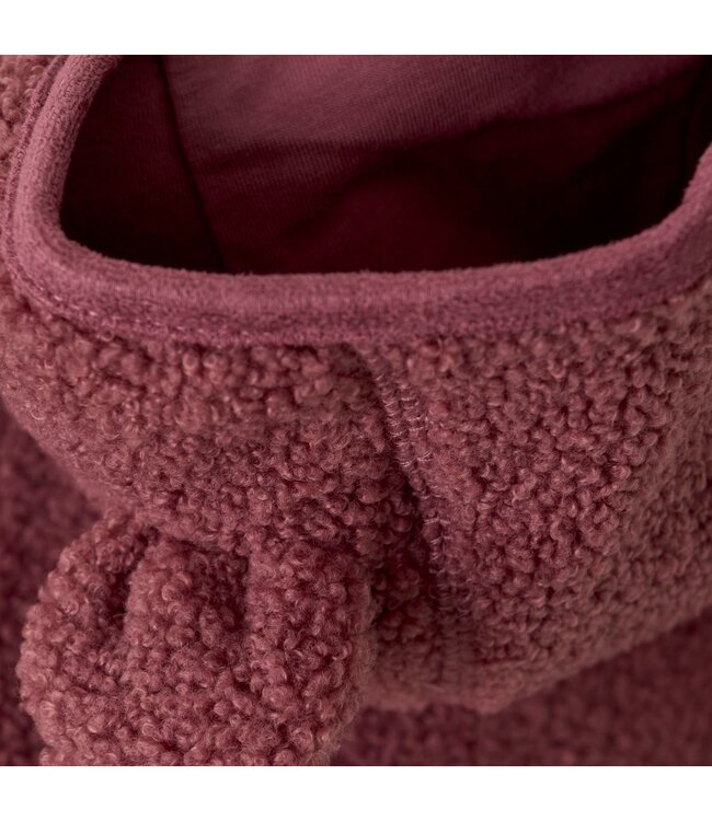 Enfant Teddy Fleece Zip Jacket Berry