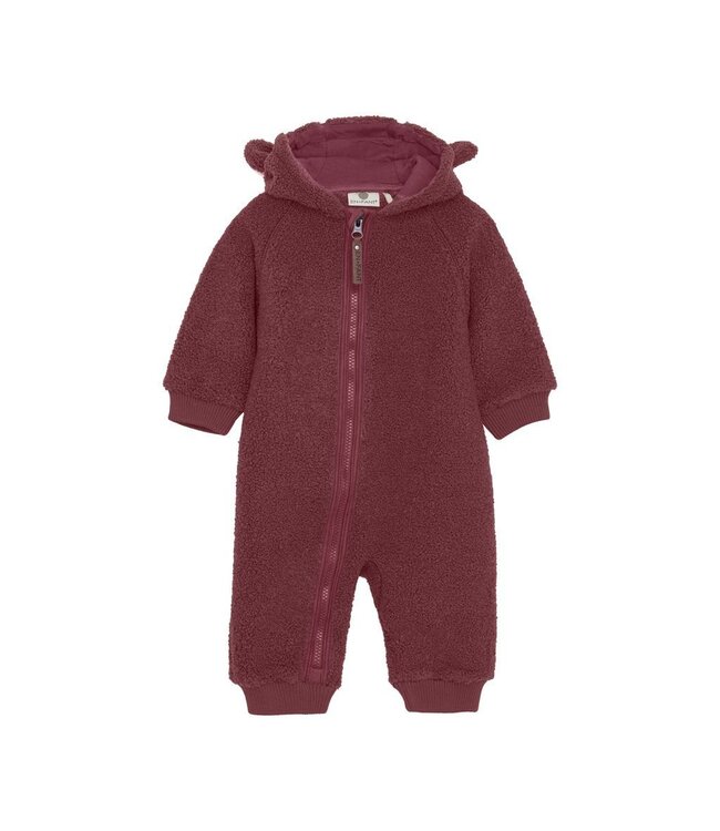 Enfant Teddy Fleece Baby Suit Berry
