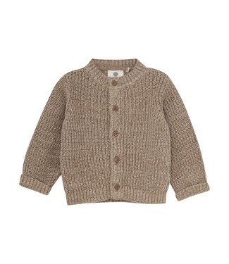 Enfant Chunky Knit Cardigan Taupe