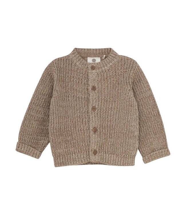 Enfant Chunky Knit Cardigan Taupe