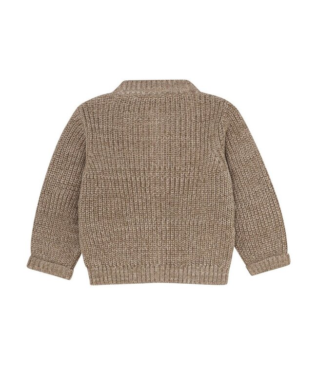 Enfant Chunky Knit Cardigan Taupe
