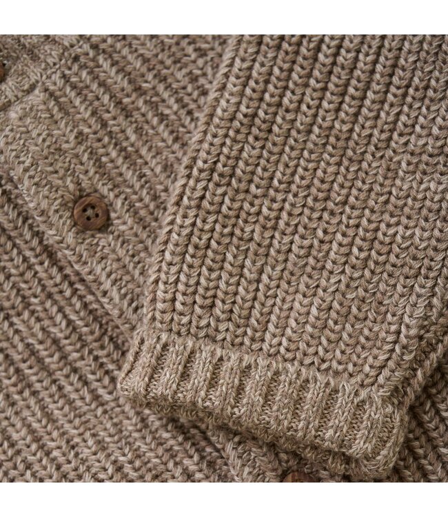 Enfant Chunky Knit Cardigan Taupe