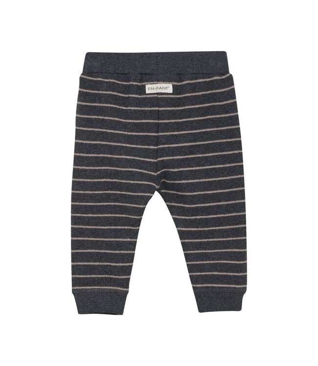 Enfant Infant Striped Knit Pants Charcoal Taupe