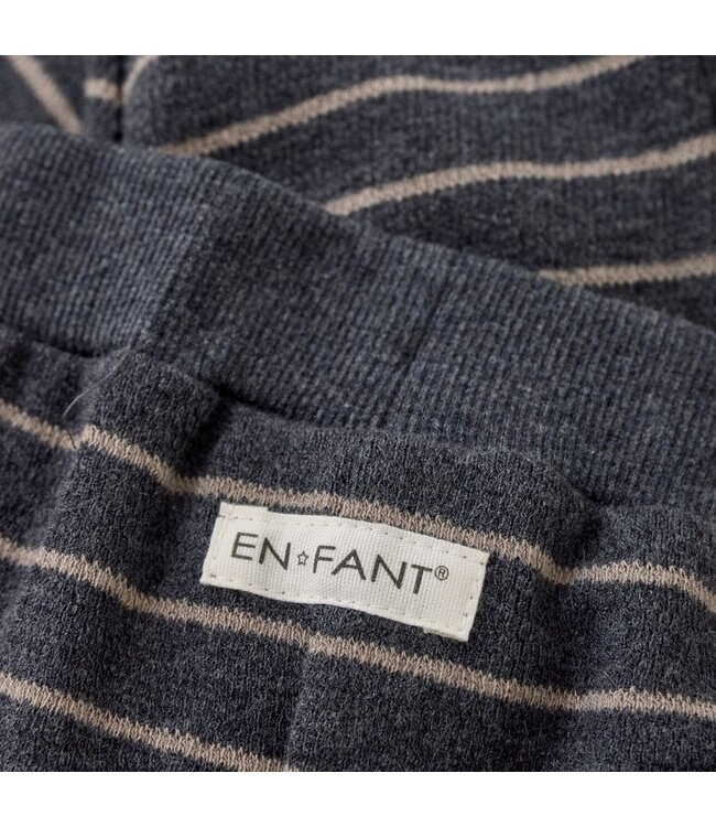 Enfant Infant Striped Knit Pants Charcoal Taupe