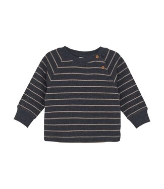 Enfant En Fant Infant Striped Knit Sweater Charcoal Taupe