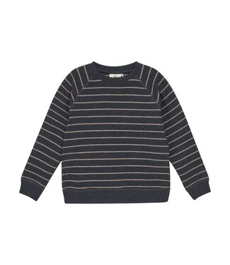 Enfant Big Kid Striped Knit Sweater Charcoal Taupe