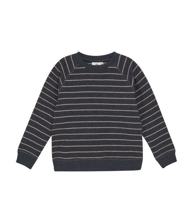 Enfant Big Kid Striped Knit Sweater Charcoal Taupe