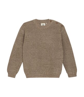 Enfant Knitted Button Shoulder Sweater Taupe
