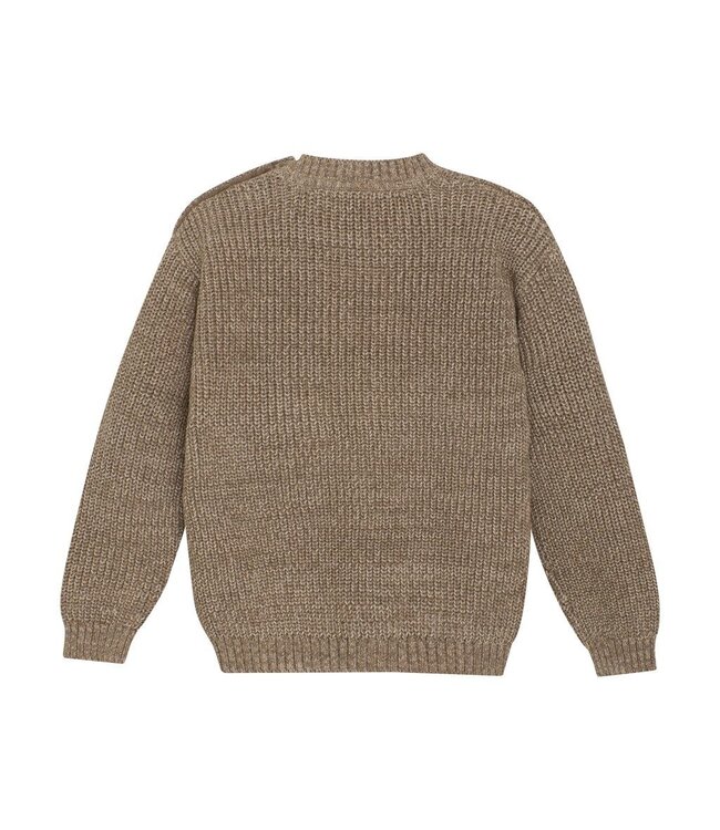 Enfant Knitted Button Shoulder Sweater Taupe