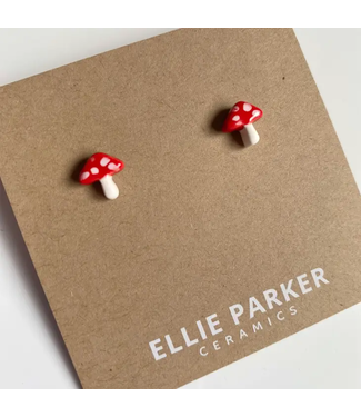 Ellie Parker Ceramics Ceramic Stud Earrings Mushroom