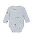 Fixoni Woodland Animal Long Sleeve Wrap Onesie Light Blue