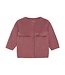 Fixoni Knit Cardigan with Ruffle Rosewood