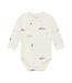 Fixoni Car Print Long Sleeve Wrap Onesie Cream