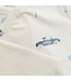 Fixoni Car Print Long Sleeve Wrap Onesie Cream