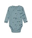 Fixoni Dino Ribbed Long Sleeve Wrap Onesie Blue