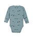 Fixoni Dino Ribbed Long Sleeve Wrap Onesie Blue