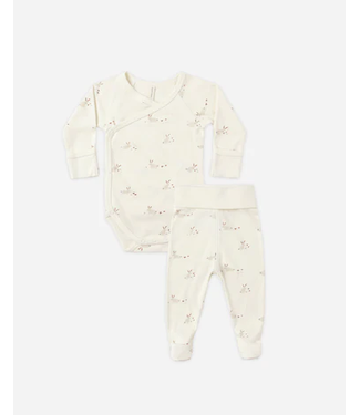 Quincy Mae Side Snap Bodysuit + Pant Set Bunnies Quincy Mae Side Snap Bodysuit + Pant Set Bunnies