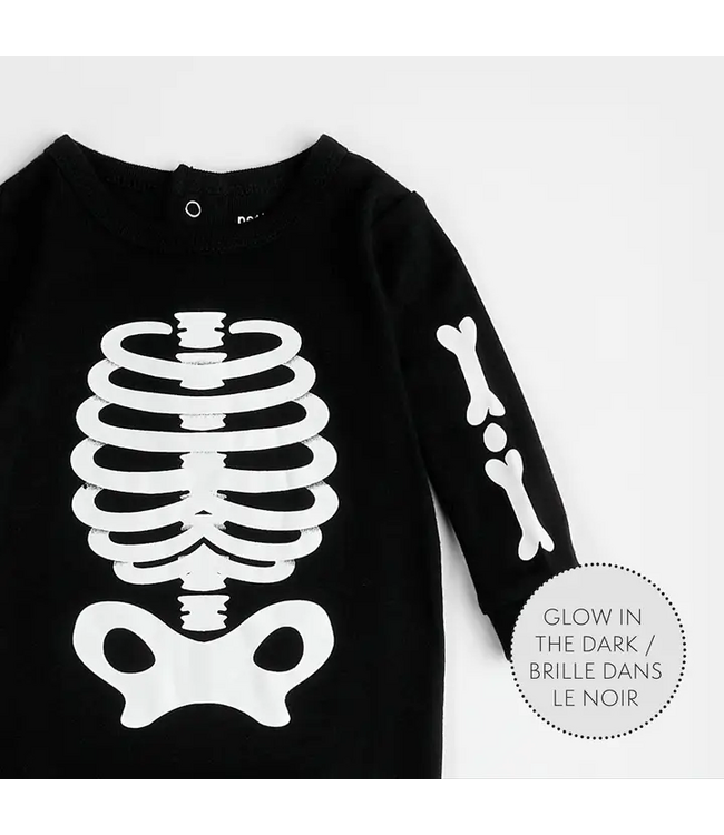 Petit Lem Footed Sleeper Skeleton Glow in the Dark