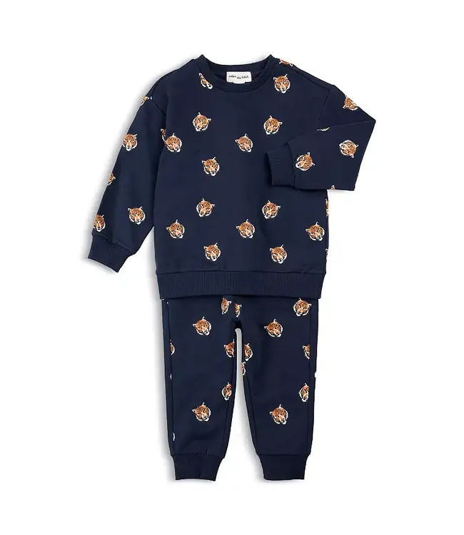 Miles the Label Go Tiger Infant Jogger Set Navy