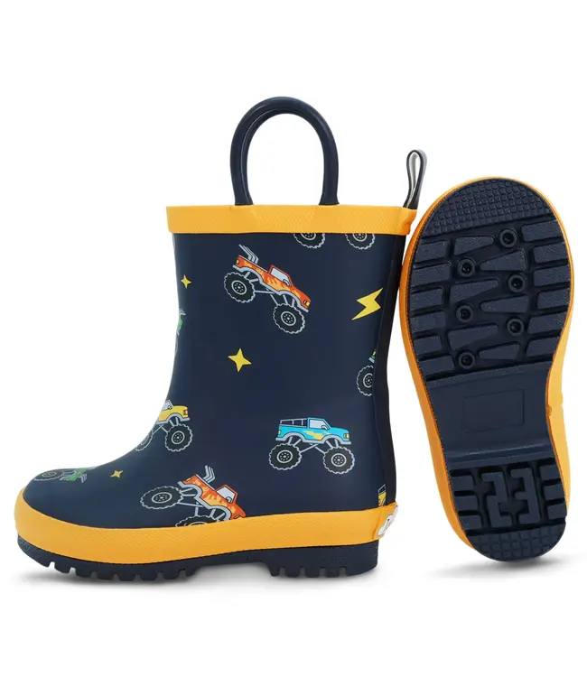 Jan & Jul Puddle-Dry Rain Boots Big Trucks