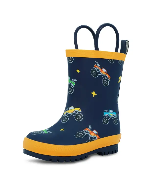 Jan & Jul Puddle-Dry Rain Boots Big Trucks