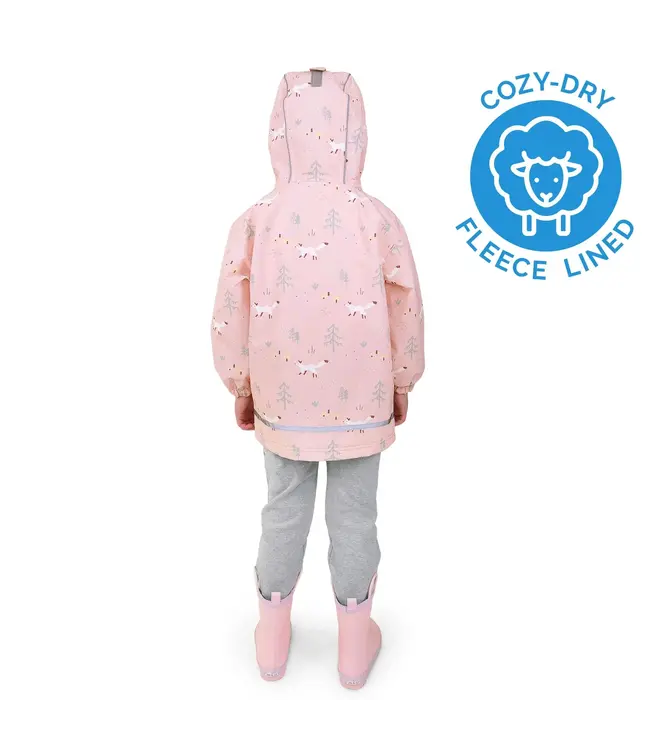 Jan & Jul Cozy Dry Rain Jacket Pink Forest