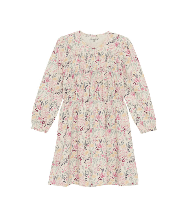 Minymo Smocked Dress Floral Print