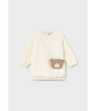 Mayoral Infant Sweatshirt Dress w/ Teddy Bag Mayoral Infant Sweatshirt Dress w/ Teddy Bag