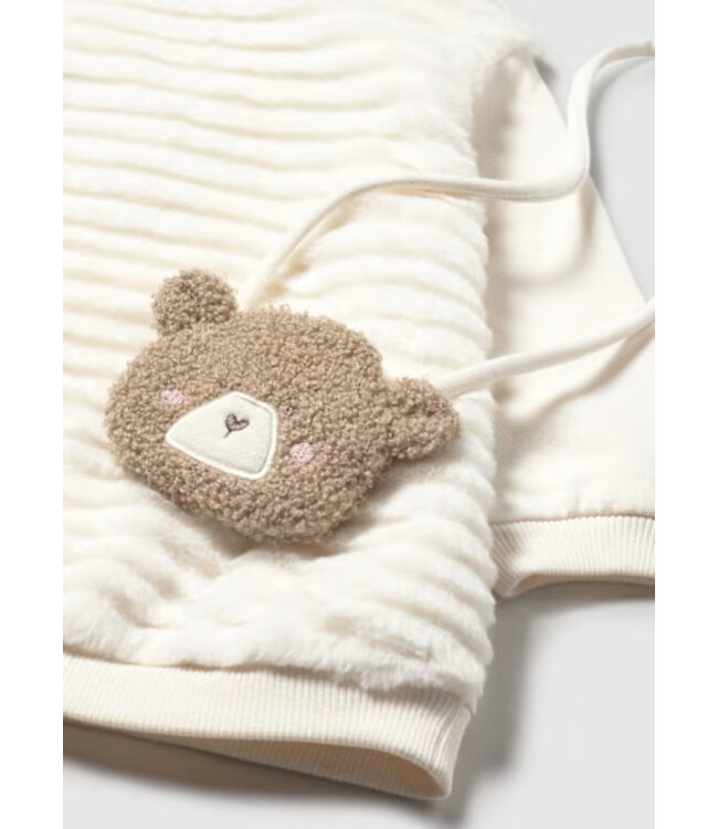 Mayoral Infant Sweatshirt Dress w/ Teddy Bag