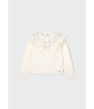 Mayoral Open Knit Sweater Ivory