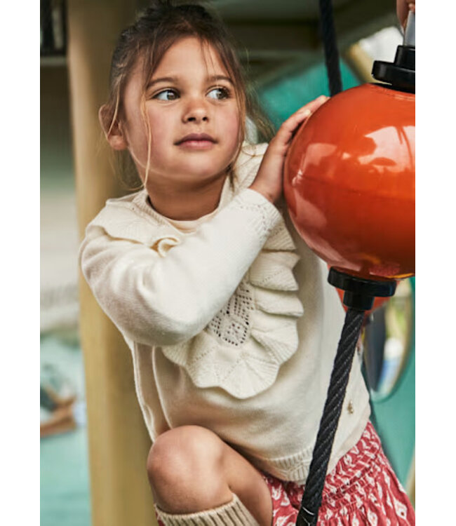 Mayoral Open Knit Sweater Ivory