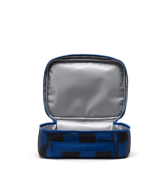 Herschel Supply Co. Pop Quiz Lunch Box Stencil Checker Sodalite Blue
