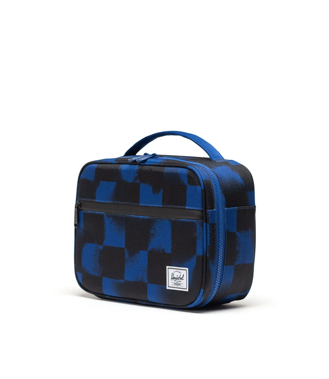 Herschel Supply Co. Pop Quiz Lunch Box Stencil Checker Sodalite Blue