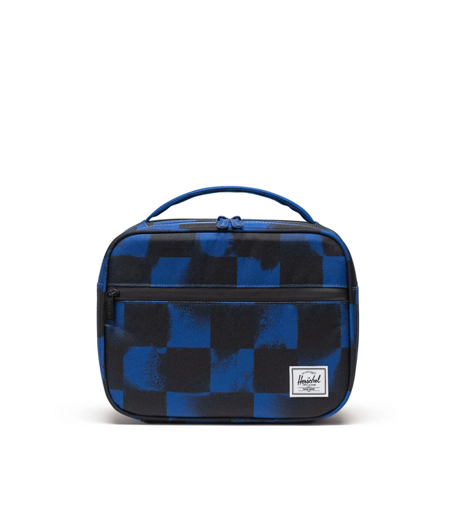 Herschel Supply Co. Pop Quiz Lunch Box Stencil Checker Sodalite Blue