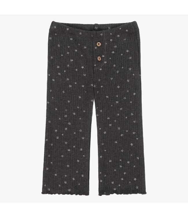 Mayoral Ribbed Flare Legging Silver Sparkle Stars