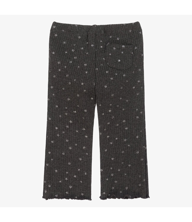 Mayoral Ribbed Flare Legging Silver Sparkle Stars