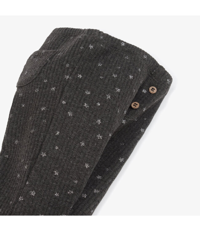 Mayoral Ribbed Flare Legging Silver Sparkle Stars