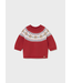 Mayoral Infant Knit Sweater Puppies on Red