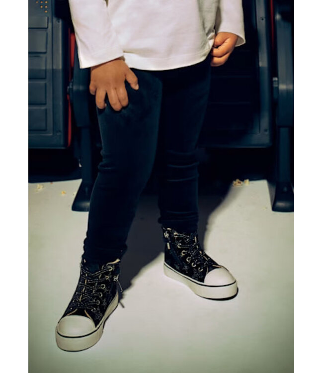 Mayoral Velvet Leggings Black