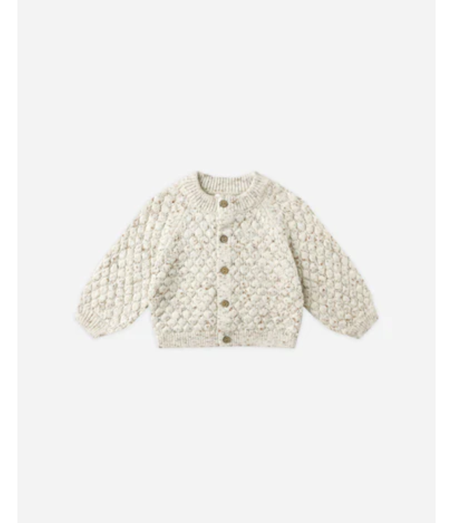 Quincy Mae Bubble Knit Cardigan Natural Confetti