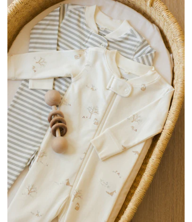 Quincy Mae Zip Long Sleeve Sleeper Fox Land