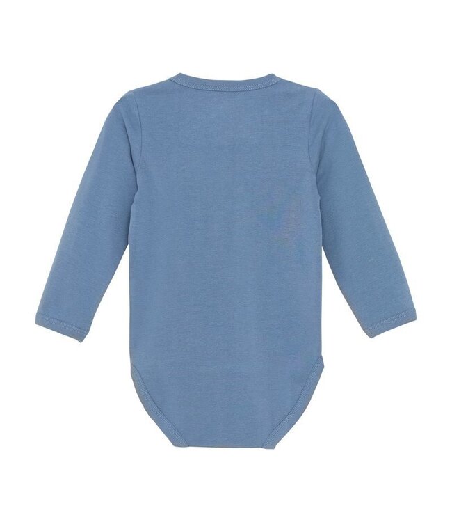 Minymo L/S Bodysuit with Lion Pocket Detail China Blue