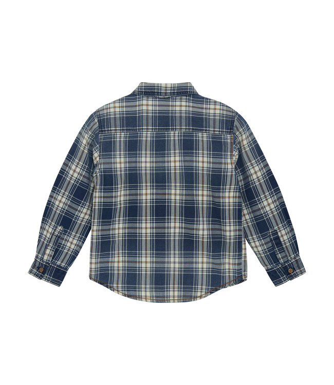 Minymo Plaid Check Shirt Navy