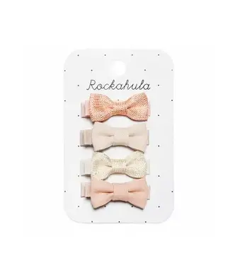 Rockahula Linen Mini Bow Clips