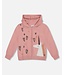 Deux par Deux  Hooded Knit Cardigan Dusty Pink With Unicorn Intarsia