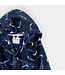 Petit Lem Plush Robe Hockey Sticks Print on Navy Blue
