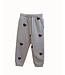 Brunette the Label Little Babes All Over Heart Jogger Grey Melange/Brown
