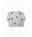 Brunette the Label Little Babes All Over Heart Crew Grey Melange/Brown