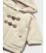 Mayoral Knit Hooded Cardigan Ivory
