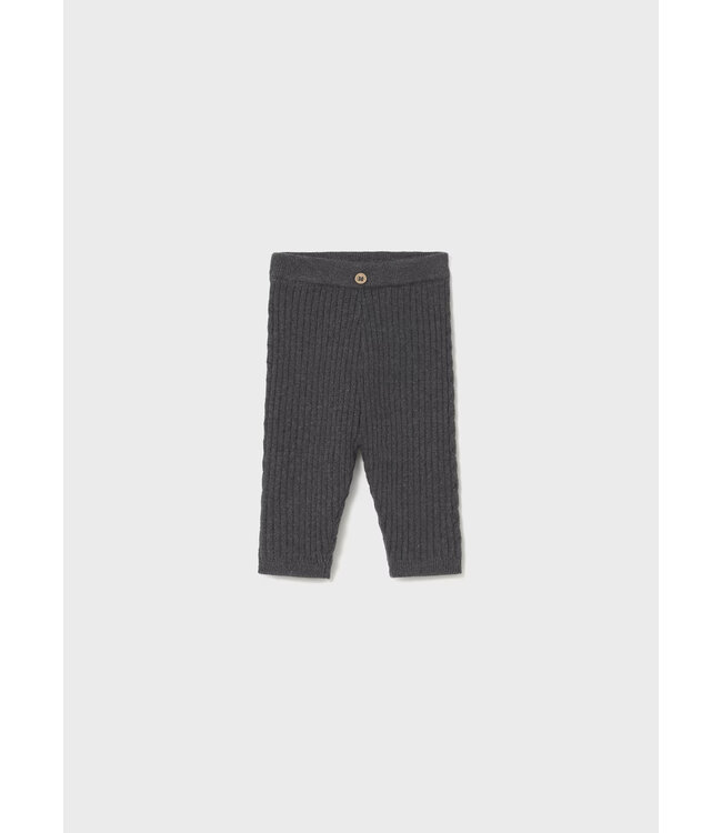 Mayoral Infant Ribbed Knit Legging Charcoal